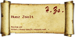 Husz Zsolt névjegykártya